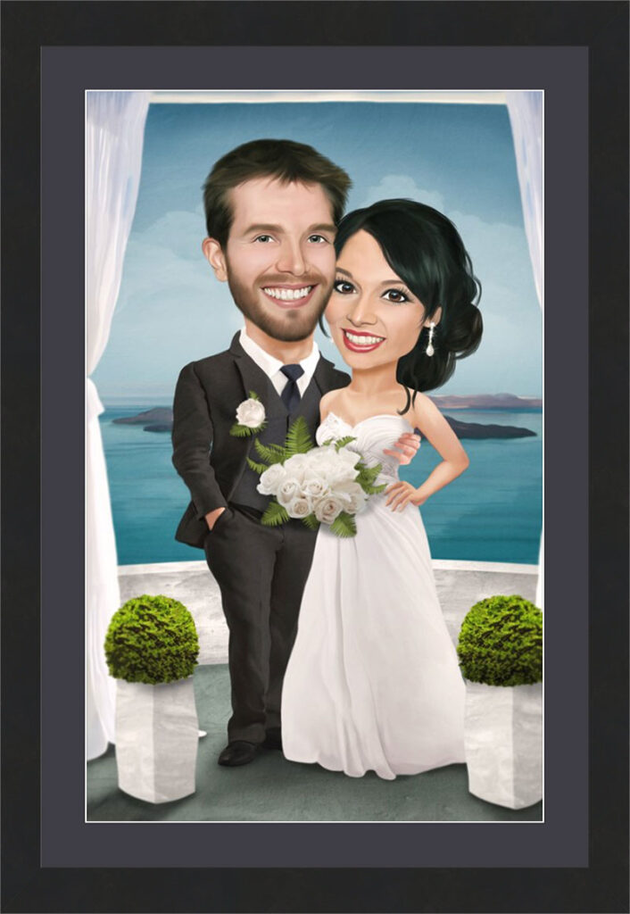 Framed Wedding Caricature