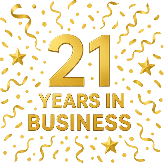 21 years in business