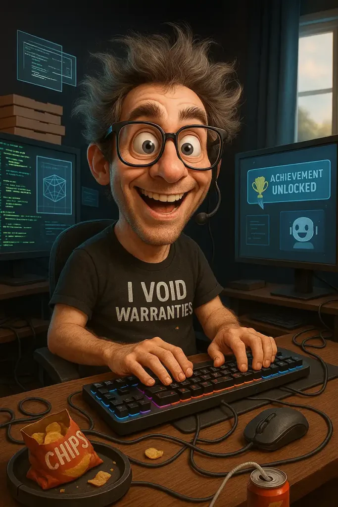 Computer Geek Caricature
