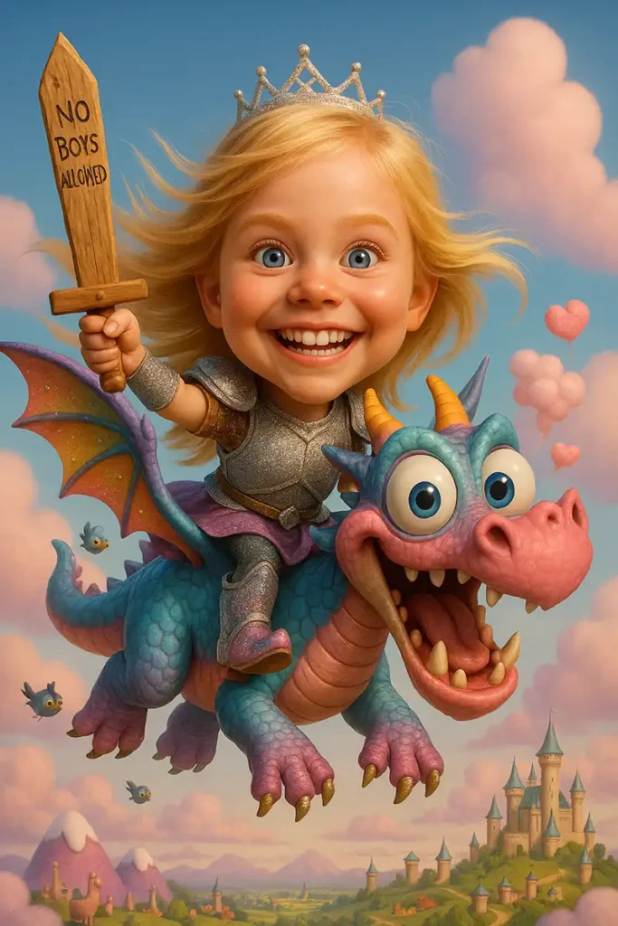Dragon Princess Caricature-Photorealistic